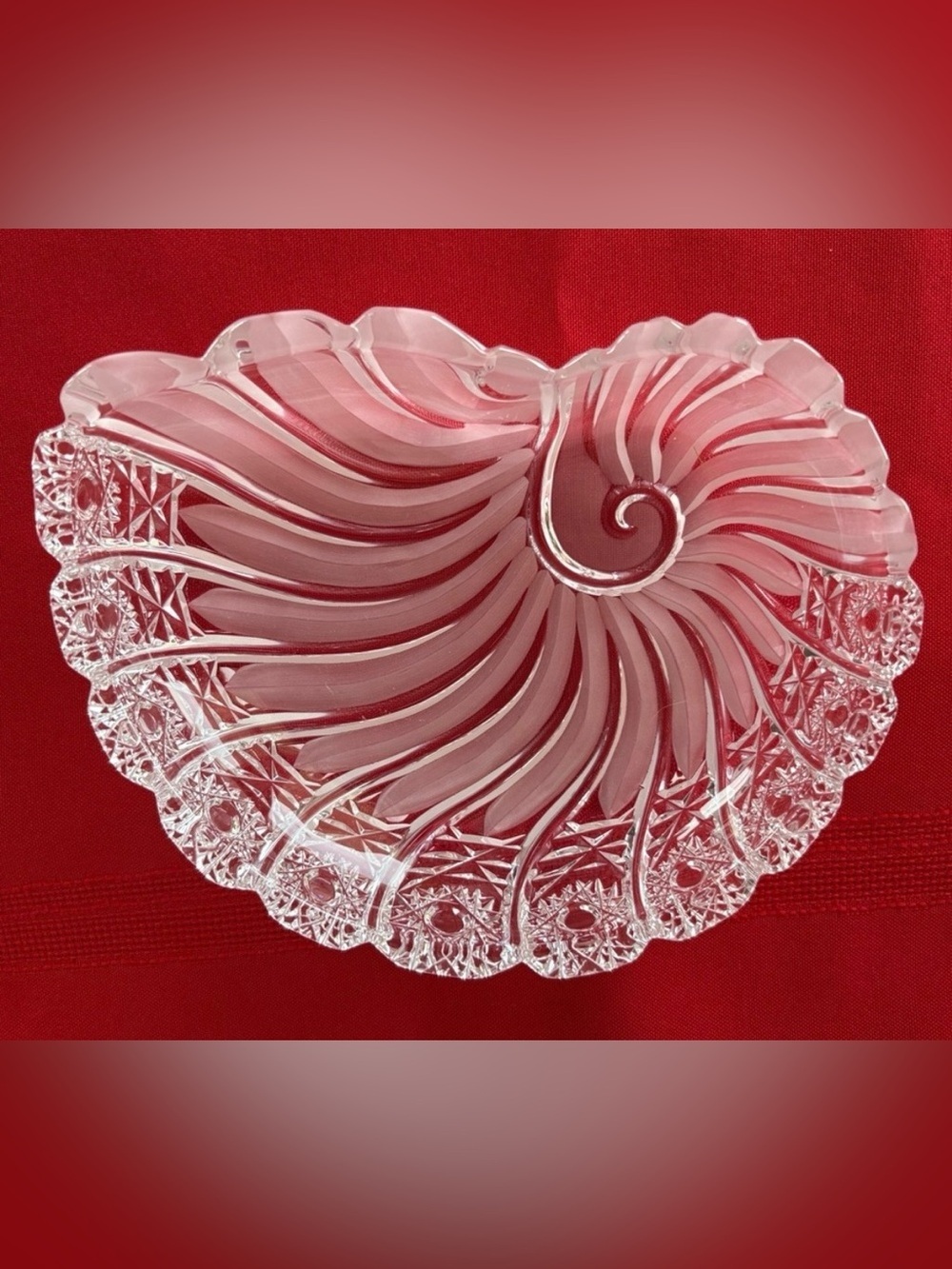 Mikasa Crystal Nautilus Shell Dish to be Used for Candy Dish or Centerpiece.